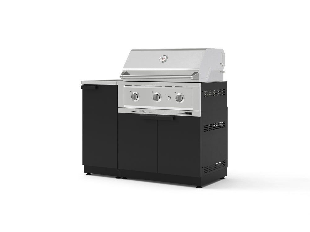 NewAge Outdoor Kitchens Outdoor Grill Island Stainless-Steel 3-Piece Cabinet Set with Sink, Grill Cabinet, and Performance Grill | 76312