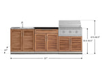 NewAge Outdoor Kitchens Stainless-Steel 5-Piece Cabinet Set with Sink, 2-Door with Drawer, Grill Cabinet, Performance Grill, and Countertop-71574-Garage Giant 