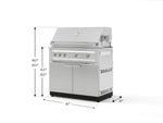 NewAge Outdoor Kitchens Stainless Steel 2-Piece Cabinet set with Grill Cabinet and Platinum Grill-74811-Garage Giant 