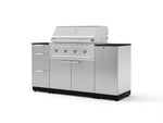 NewAge Outdoor Kitchens Outdoor Grill Island Stainless-Steel 6-Piece Cabinet Set with 1 Door, 3 Drawer, Grill Cabinet, Performance Grill and Dekton in Sirius Countertops - (Liquid Propane) | Garage Giant 