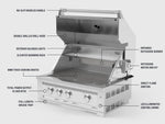 NewAge Outdoor Kitchens Outdoor Grill Island Aluminum 5-Piece Cabinet Set with Sink, 1 Door, Grill Cabinet, Platinum Grill and Stainless Steel Countertop-75372-Garage Giant 