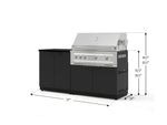 NewAge Outdoor Kitchens Stainless-Steel 4-Piece Cabinet Set with Base, Grill Cabinet, Platinum Grill, and Countertop-73464-Garage Giant 