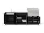 NewAge Outdoor Kitchens Aluminum 5-Piece Cabinet Set with Bar, Grill, Sink Cabinet, Performance Grill, and Countertop-67484-Garage Giant 