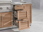 NewAge Outdoor Kitchens Outdoor Grill Island Stainless-Steel Louvered Doors 5-Piece Cabinet Set with Sink, 3 Drawer, Grill Cabinet, Performance Grill and Stainless Steel Countertop - (Natural Gas) 