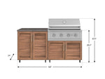 NewAge Outdoor Kitchens Stainless Steel 4-Piece Cabinet Set with Caster and 2 Door, Grill Cabinet, Performance Grill, Countertop-72502-Garage Giant 