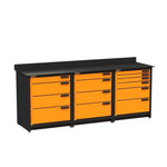 Swivel Storage Solutions Workbench With Drawers, 3-Piece-PB3803612-Garage Giant 