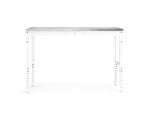 Newage Products Pro 3.0 Series 56" Adjustable Workbench-55941-White-Stainless Steel Worktop-Garage Giant 