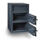 Hollon Double Door Depository Safe-FDD-3020CC-Dual Dial Locks-30" X 20" X 20"-Garage Giant 