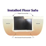 Hollon Floor Safe With Dial Lock-B1500-14 9/10" X 13 1/2" X 11 4/5"-Garage Giant 