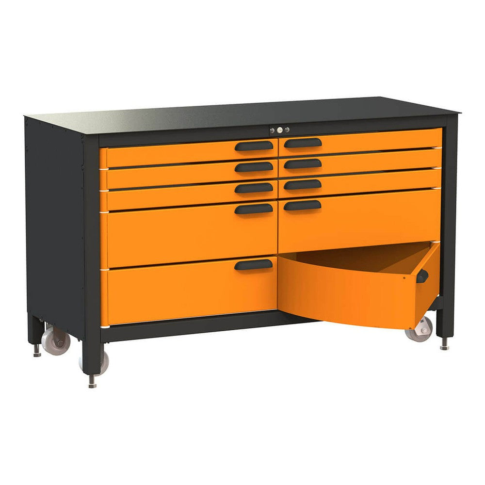 Swivel Storage Solutions Rolling Workbench With Drawers, 10-Drawer, 60 ...