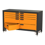 Swivel Storage Solutions Rolling Workbench With Drawers, 10-Drawer, 60-Inch-MAX603510-Garage Giant 