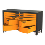Swivel Storage Solutions Rolling Workbench With Drawers, 10-Drawer, 60-Inch-MAX603510-Garage Giant 