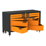 Swivel Storage Solutions Rolling Workbench With Drawers, 10-Drawer, 60-Inch-MAX603510-Garage Giant 