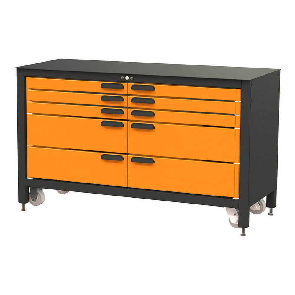 Swivel Storage Solutions Rolling Workbench With Drawers, 10-Drawer, 60-Inch-MAX603510-Garage Giant