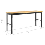 Newage Products Pro 3.0 Series 84" Adjustable Workbench-55216-Black-Bamboo Worktop-Garage Giant 