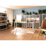 Newage Products Pro 3.0 Series 84" Adjustable Workbench-55216-Black-Bamboo Worktop-Garage Giant 