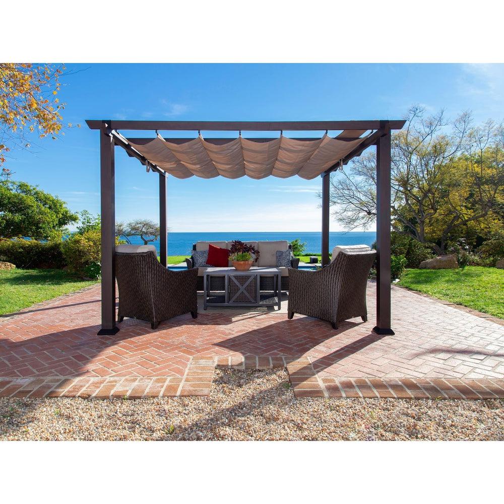 PARAGON OUTDOOR MODENA SOFT TOP PERGOLA Free Shipping Garage Giant