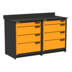 Swivel Storage Solutions Workbench With Drawers, 2-Piece-PB2803608-Garage Giant 