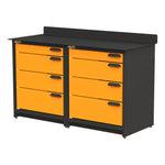 Swivel Storage Solutions Workbench With Drawers, 2-Piece-PB2803608-Garage Giant 