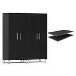 Ulti-MATE Garage Cabinets Tall Cabinets 3-Piece With Extra Shelves-UG22624B-Midnight Black-Garage Giant 