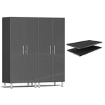 Ulti-MATE Garage Cabinets Tall Cabinets 3-Piece With Extra Shelves-UG22624G-Graphite Grey-Garage Giant 