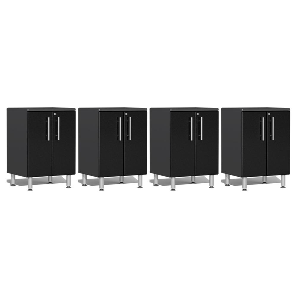 Ulti-MATE Garage Cabinets 4-Piece 2-Door Base Cabinet Set-UG27040B-Midnight Black-Garage Giant