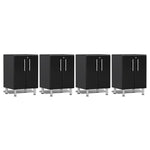 Ulti-MATE Garage Cabinets 4-Piece 2-Door Base Cabinet Set-UG27040B-Midnight Black-Garage Giant 