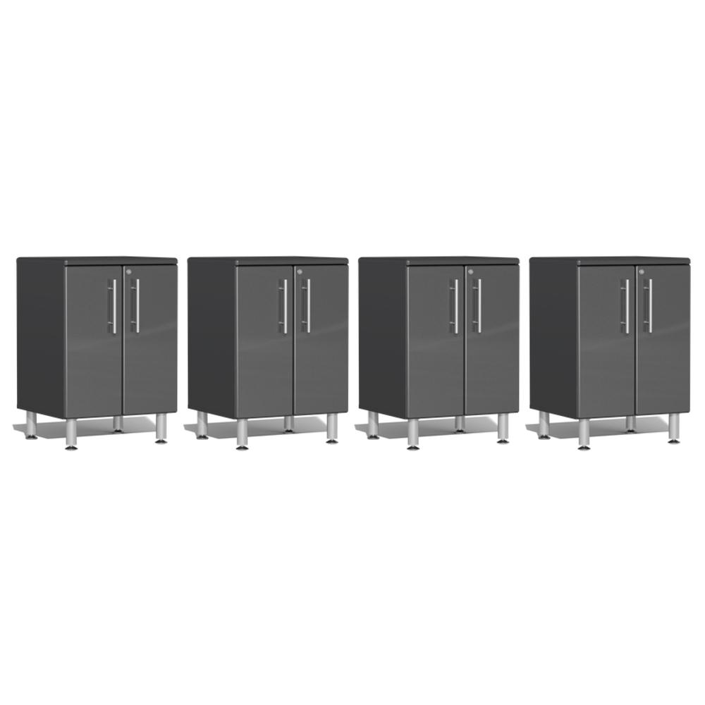 Ulti-MATE Garage Cabinets 4-Piece 2-Door Base Cabinet Set-UG27040G-Graphite Grey-Garage Giant