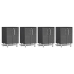 Ulti-MATE Garage Cabinets 4-Piece 2-Door Base Cabinet Set-UG27040G-Graphite Grey-Garage Giant 