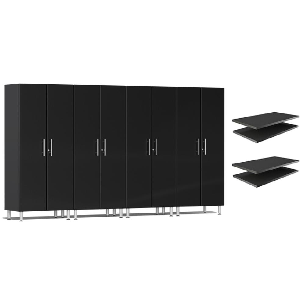 Ulti-MATE Garage Cabinets Tall Cabinets 4-Piece With Extra Shelves-UG22644B-Midnight Black-Garage Giant
