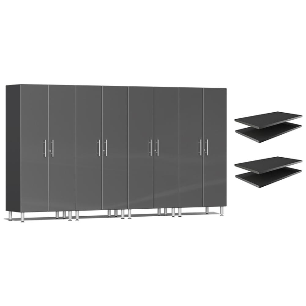Ulti-MATE Garage Cabinets Tall Cabinets 4-Piece With Extra Shelves-UG22644G-Graphite Grey-Garage Giant
