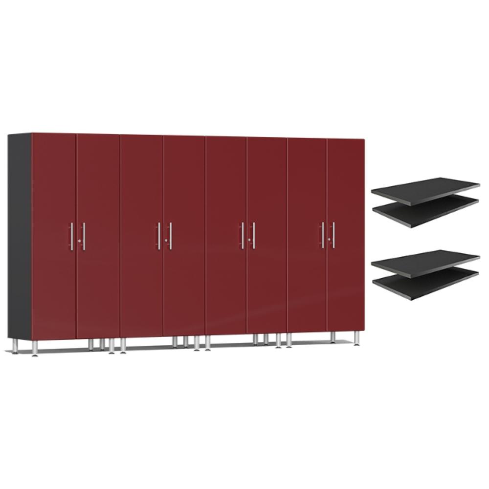 Ulti-MATE Garage Cabinets Tall Cabinets 4-Piece With Extra Shelves-UG22644R-Ruby Red-Garage Giant