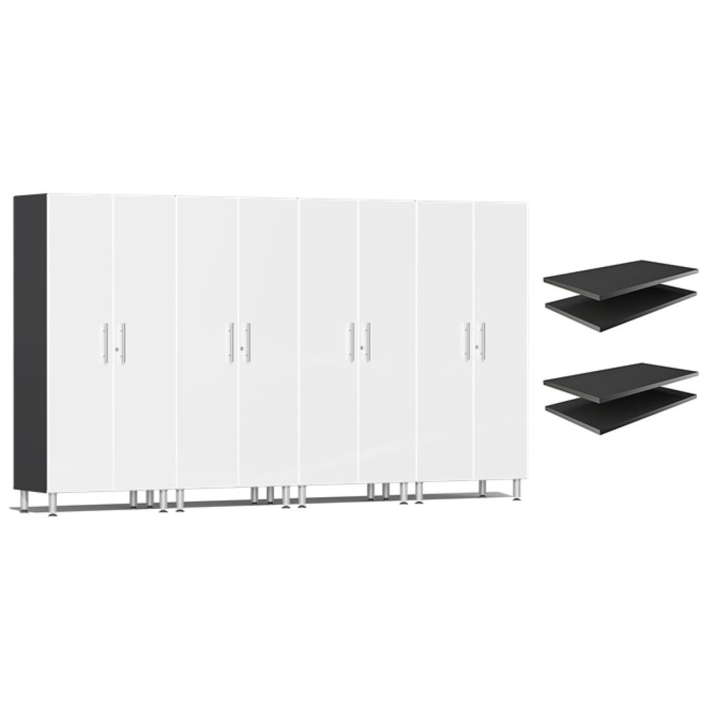 Ulti-MATE Garage Cabinets Tall Cabinets 4-Piece With Extra Shelves-UG22644W-Starfire White-Garage Giant