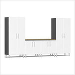 Ulti-MATE Garage Cabinets 5-Piece Set With Extra-Wide Base Cabinets-UG28052W-Starfire White-Garage Giant 