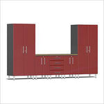Ulti-MATE Garage Cabinets 6-Piece Set With 2X Base Cabinets And 1X 4-Drawer Base Cabinet-UG20562G-Graphite Grey-Garage Giant 