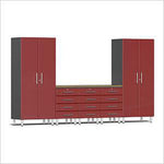 Ulti-MATE Garage Workbench With Drawers, 6-Piece With 3X 4-Drawer Base Cabinets-UG20462G-Graphite Grey-Garage Giant 