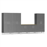 Ulti-MATE Garage Cabinets 6-Piece Set With 3X Tall Cabinets And 2X Extra-Wide Base Cabinets-UG20662G-Graphite Grey-Garage Giant 