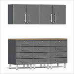 Ulti-MATE Garage Workbench With Drawers, 6-Piece With Extra-Wide Garage Wall Cabinets-UG20262G-Graphite Grey-Garage Giant 