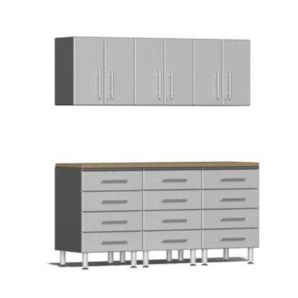 Ulti-MATE Garage Workbench With Drawers, 7-Piece With 3X Base Cabinets-UG28072S-Stardust Silver-Garage Giant