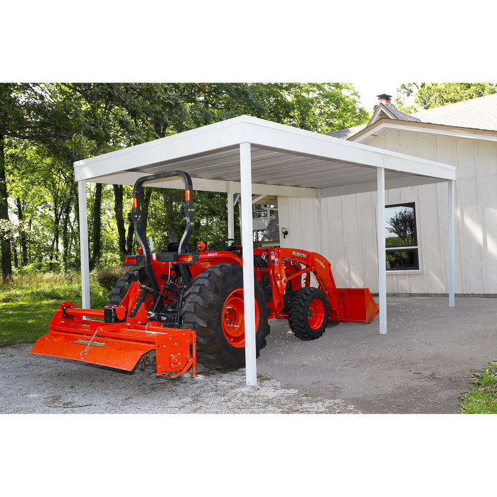 Arrow Freestanding Carport/Patio Cover In Eggshell Garage Giant
