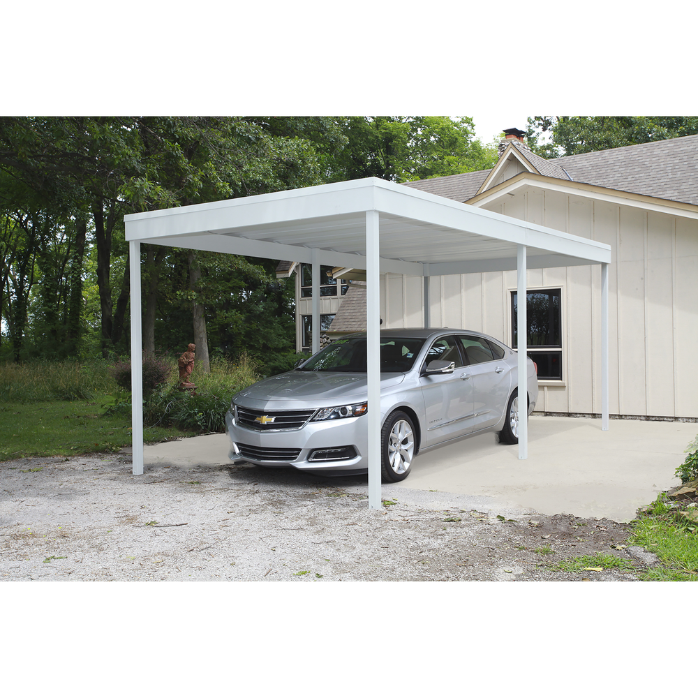 Arrow Freestanding Carport/Patio Cover In Eggshell Garage Giant