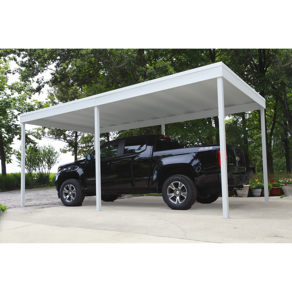 Arrow Freestanding Carport/Patio Cover In Eggshell Garage Giant
