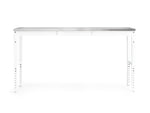 Newage Products Pro 3.0 Series 72" Adjustable Workbench-55949-White-Stainless Steel Worktop-Garage Giant 