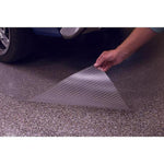 G-Floor Ribbed Roll-Out Vinyl Clear Floor Protector-GF55RB717CC-7.5' x 17'-Garage Giant 
