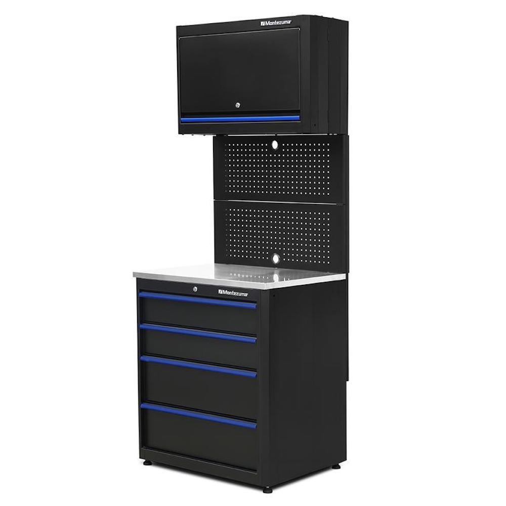 Montezuma 3-Piece Garage Cabinet Workstation – Set 3-BKMZBWC-Garage Giant