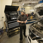 Montezuma 36" x 17" Steel Triangle Tool Box And 36" 5-Drawer Utility Cart Combo-XL450B/BK3605UC-Garage Giant 