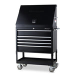 Montezuma 36" x 17" Steel Triangle Tool Box And 36" 5-Drawer Utility Cart Combo-XL450B/BK3605UC-Garage Giant 