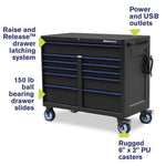 Montezuma 46" x 24" 11-Drawer Steel Tool Cabinet-BKM462411TC-Garage Giant 