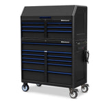 Montezuma 46" x 24" 17-Drawer Steel Tool Chest And Cabinet Combo-BKM4624COMBO-Garage Giant 