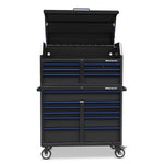 Montezuma 46" x 24" 17-Drawer Steel Tool Chest And Cabinet Combo-BKM4624COMBO-Garage Giant 